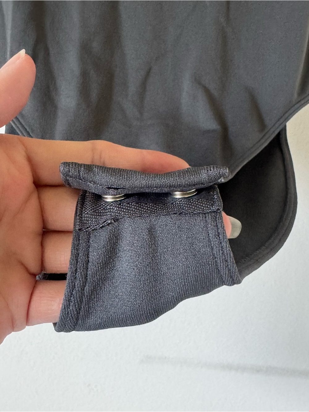 Chic Gray Mock Neck Bodysuit with Clasp NWT - Picture 2 of 4